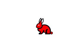 Loading Rabbit  animation - Animated spinning load icon with  transparent background