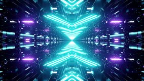 An endless flight through a neon sci-fi tunnel with glowing arrows in a seamless VJ loop. - Powered by Shutterstock - Get 15% off with code: PIKWIZARD15