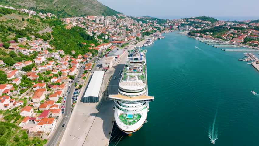 Cruise ship in Dubrovnik, Croatia.