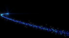 A flight of Christmas fireworks. A stream of flying blue and white sparkling particles draws a Christmas tree with a glowing top. Abstract animation with transparent background. - Powered by Shutterstock - Get 15% off with code: PIKWIZARD15