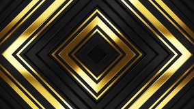 Golden abstract background for winner card template concept. Shiny motion texture for holiday design. Glamour and luxury style video pattern. Seamless loop.