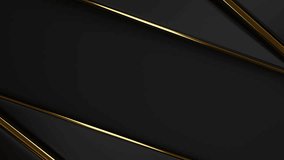Holiday abstract background with golden lines animation. Shiny gold light motion. Luxury theme greeting card design. Seamless loop.