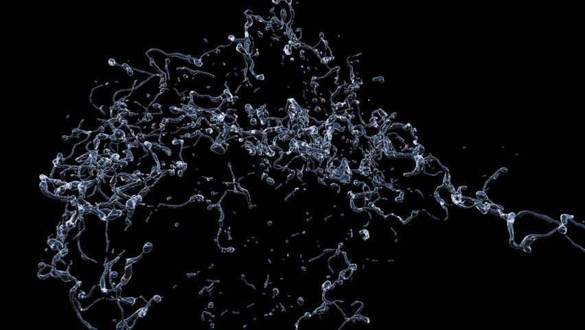Water Splash Separate 2 Clip on Black Background. 3D rendering. Element 2 clip splash on black background and splash on alpha. Place on footage and easier to change colour. - Powered by Shutterstock - Get 15% off with code: PIKWIZARD15