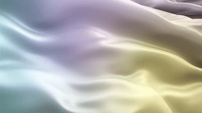 Pastel color clear waving flag. 3d Rainbow flag waving. Colorful Pastel seamless loop animation. Rainbow HD resolution Background. Clear flag Closeup 1080p Full HD video layout, presentation
