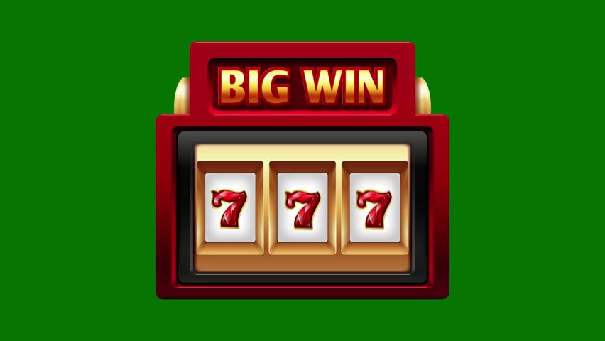 casino game machine green screen 3d animation 