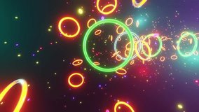 Colorful background with circles and bubbles. Looped animation. - Powered by Shutterstock - Get 15% off with code: PIKWIZARD15