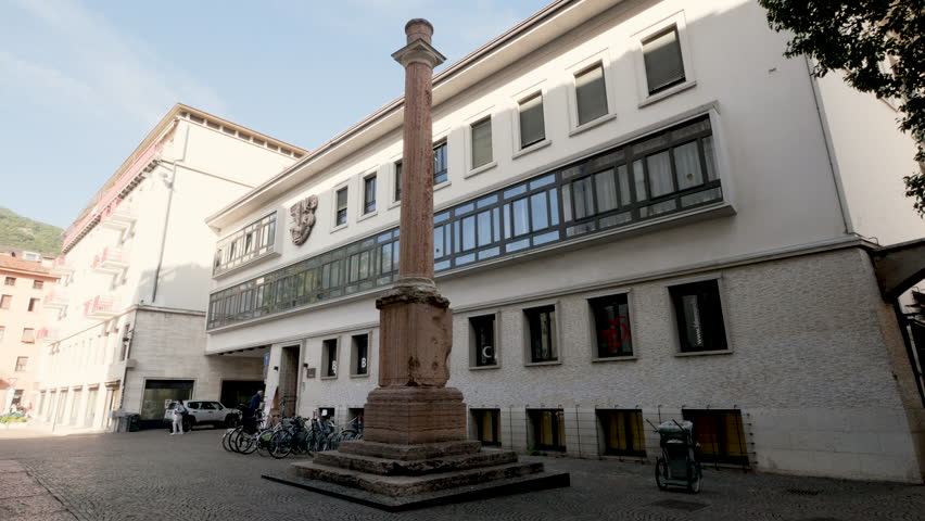 Trento, Italy,2023,september,26th, view of the Column of the Council
