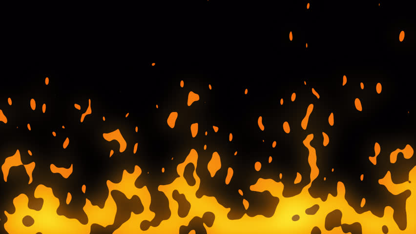 2D Fire, Cartoon Fire Burning