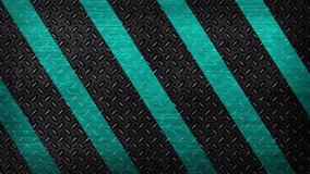 Black metal texture iron material and grey silver metallic aqua turquoise bars moving stripes. Geometric tech abstract motion background. Seamless looping. Video animation Ultra HD 4K 3840x2160
