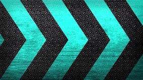 Black metal texture iron material and grey silver metallic with turquoise aqua  stripes. Geometric tech abstract motion background. Seamless looping. Video animation Ultra HD 4K 3840x2160
