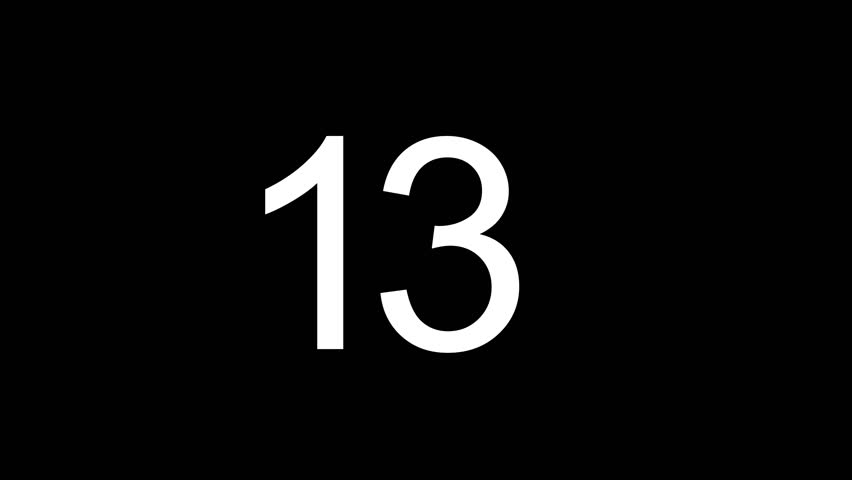 Counting down the numbers from top to bottom of 15 seconds, with black background | Shutterstock HD Video #1109384205