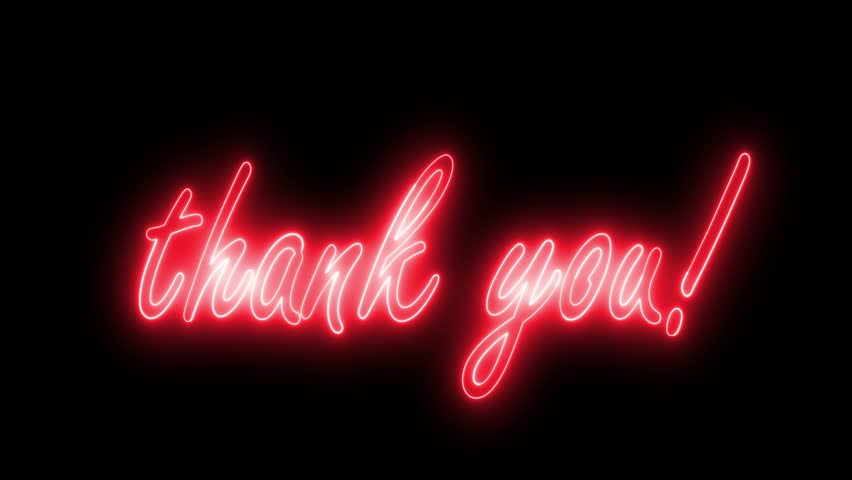 Thank You text font with neon light. Luminous and shimmering haze inside the letters of the text Thank You.  - Powered by Shutterstock - Get 15% off with code: PIKWIZARD15