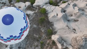 Hot Air Balloons with Love Valley Drone Video, Cappadocia (Kapadokya) Goreme Nevsehir, Turkey (Turkiye)