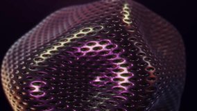 3D Blob Morphing, Circular Holes Mesh, Textured Shell, Seamless Loop, Bio Tech, Futuristic, Slime - Powered by Shutterstock - Get 15% off with code: PIKWIZARD15