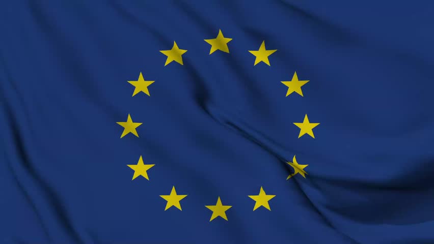 A beautiful view of European Union flag video. 3d flag waving video. European Union flag HD resolution. Animation. Country flag animation. European Country flags Royalty-Free Stock Footage #1109394209