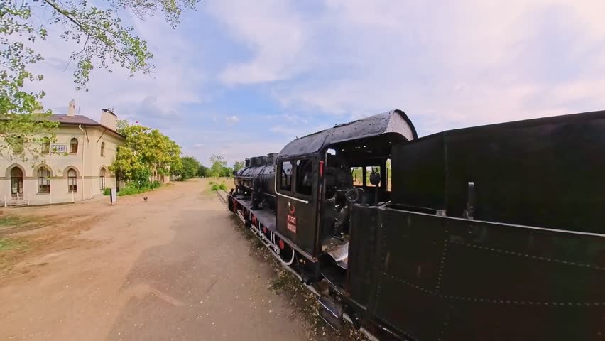 Orient Express, a legendary luxury train in Karaagac Railway Station in Edirne in Turkey. Built during the late Ottoman era, this station boasts architectural elements reflecting the period