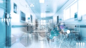 Medicine doctor connection with modern interface with digital hospital background. Medical technology network concept. DNA. - Powered by Shutterstock - Get 15% off with code: PIKWIZARD15