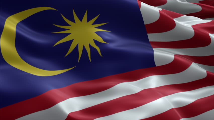 Malaysia flag video waving in wind. Realistic flag background. Close up view, perfect loop, 4K footage Royalty-Free Stock Footage #1109424175