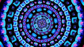 Geometric Mandala Pattern Rotating Clockwise | Blue - Purple