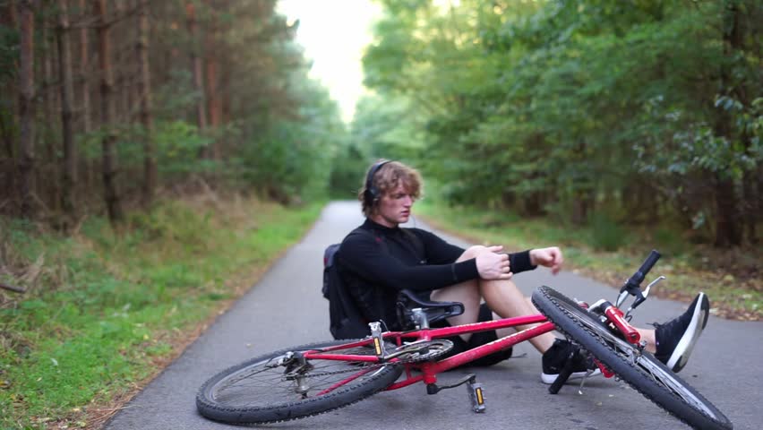 A man fell off his bike