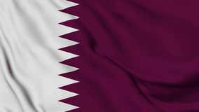 A beautiful view of Qatar flag video. 3d flag waving video. Qatar flag HD resolution. Animation. Country flag animation.