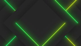 green gradient neon line with sharp corner loop video