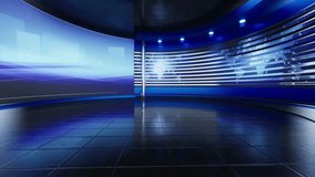 3D Virtual Studio, News Studio Background