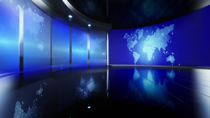 3D Virtual Studio, News Studio Background