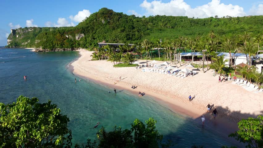 Beautiful beach seen from the hill of Guam