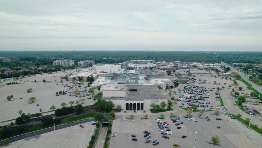 Hawthorn Mall shooping center from Vernon Hills Illinois, USA. Chicago northwest suburbs. Logos blured.