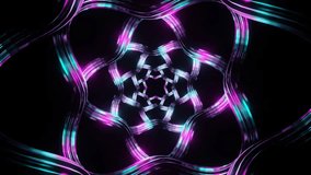 Cyan and Pink Moving Spiral Patterns Background VJ Loop in 4K