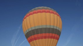 Hot Air Balloons and Flashing Lights for Takeoff Video, Cappadocia (Kapadokya) Goreme Nevsehir, Turkey (Turkiye)