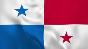 Beautiful Panama flag video. 3d flag waving video. Panama flag HD resolution