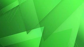 Green gradient abstract geometric motion background with triangle shapes and lines seamless loop