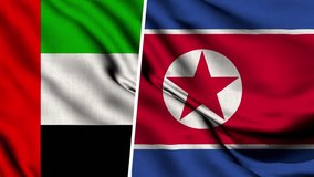 UAE Flag and Flag Of KOREA NORTH - Powered by Shutterstock - Get 15% off with code: PIKWIZARD15