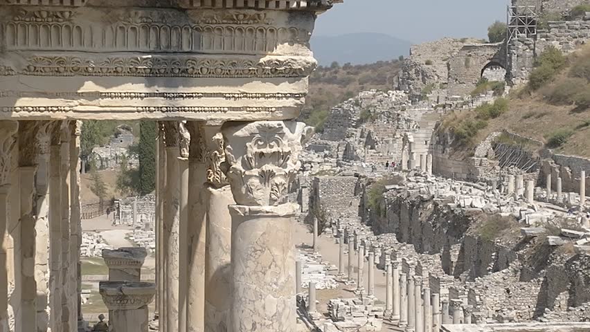 Ephesus Ancient City Theatre and Artemis Temple Aerial View 2