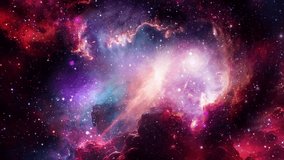 Galaxy space travel glow pink purple orange red nebula milky way cloud in deep space abstract sci fi background  . 4K 3D seamless loop Sci-Fi Space flight to glow energy gas dust cloud nebula. Galaxy  - Powered by Shutterstock - Get 15% off with code: PIKWIZARD15