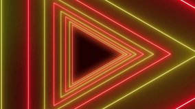 Vertical video animation of many triangles in neon yellow and neon red on dark background. - abstract background - seamless loop - Powered by Shutterstock - Get 15% off with code: PIKWIZARD15