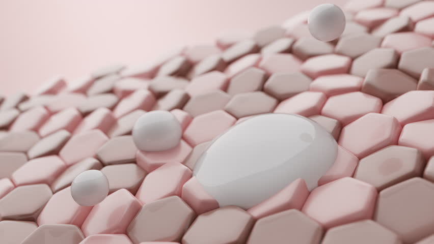 Brightening cream drop on dark spot skin and turn skin to healthy pink, cosmetic and skincare product concept. 3D rendering.