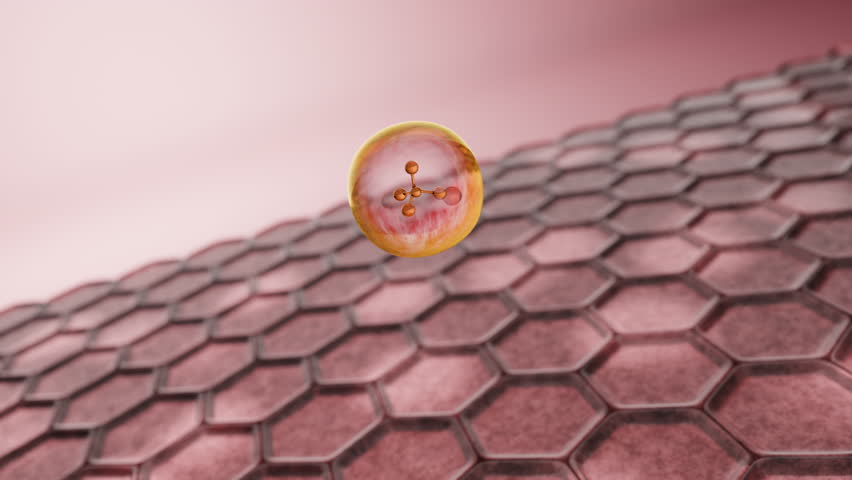 Vitamin C or AHA glycolic acid serum peeling old skin cell and regain grow to skin, Brightening and Dark spot treatment product concept. 3D rendering.