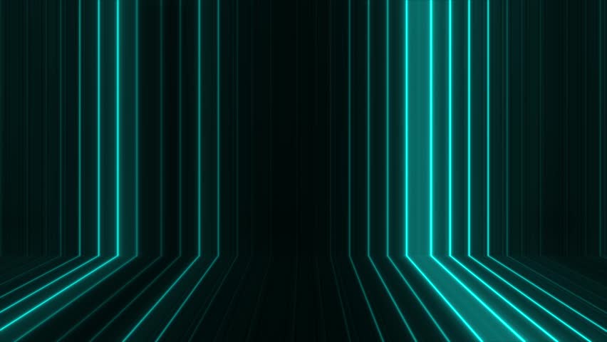 abstract aqua teal turquoise neon lines sticks wall , floor stage background with bright neon rays and glowing lines.  looping background. Speed of light. Seamless loop animation 4k Royalty-Free Stock Footage #1109580073