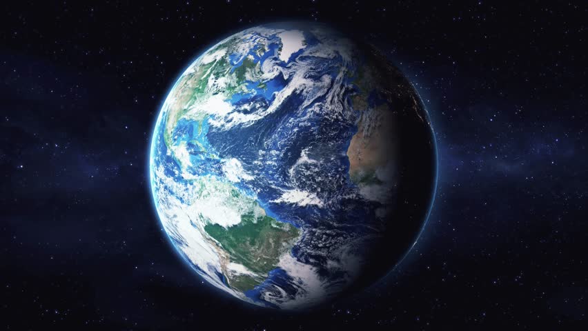 Earth zoom in from space to San Juan, Puerto Rico. Followed by zoom out through clouds and atmosphere into space. Satellite map top down panoramic view. Travel intro