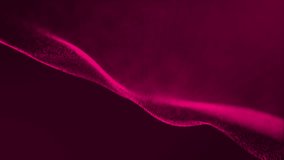 Animated Magenta red color digital abstract particle wave background , cyber or technology background od moving particles - Powered by Shutterstock - Get 15% off with code: PIKWIZARD15