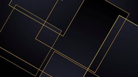Seamless animation of elegant squares motion design abstract black luxury background. 4K video loop