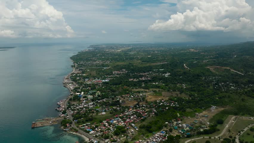 Town village in coastline in Zamboanga Peninsula. Mindanao, Philippines.