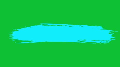 Blue color brush stroke animation on green screen. Brush stroke transition animation with key color. Chroma color. 4k video 스톡 비디오