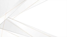 Grey golden stripes and lines abstract corporate geometry background. Seamless looping vintage motion design. Video animation Ultra HD 4K 3840x2160