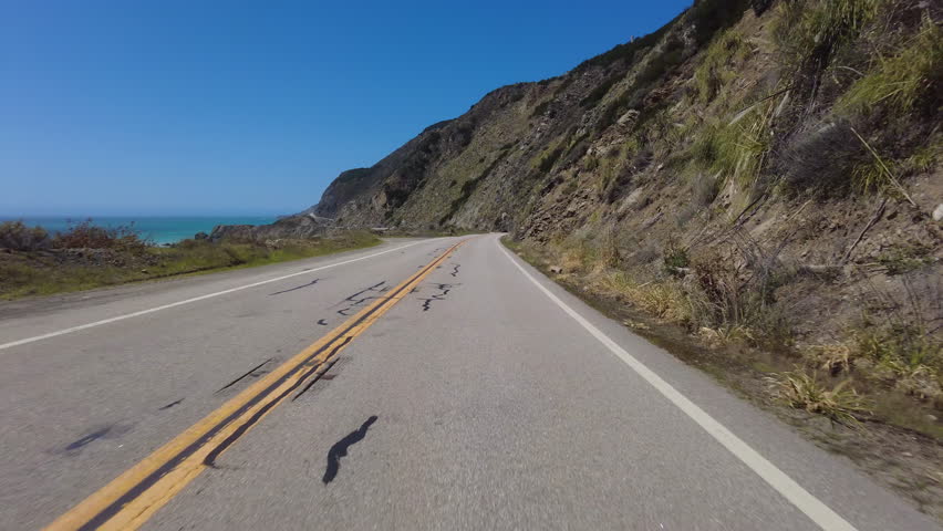 Big Sur Pacific Coast Highway Northbound 4 Cape San Martin to Limekiln State Park 15 Front View Multi Camera Driving Plate California USA Royalty-Free Stock Footage #1109638885