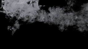 White smoke with alpha channel in slow motion. Explosion steam. Clouds of smoke or vapor rises up. Floating fog. Real atmospheric effect, abstract particles of smoke texture. Transparent background - Powered by Shutterstock - Get 15% off with code: PIKWIZARD15