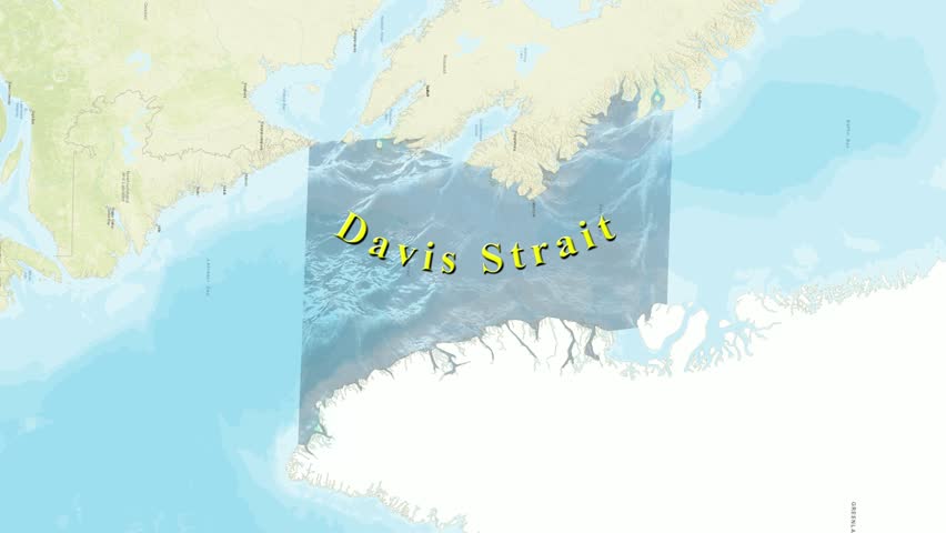 Davis Strait - Animated 3D Map.